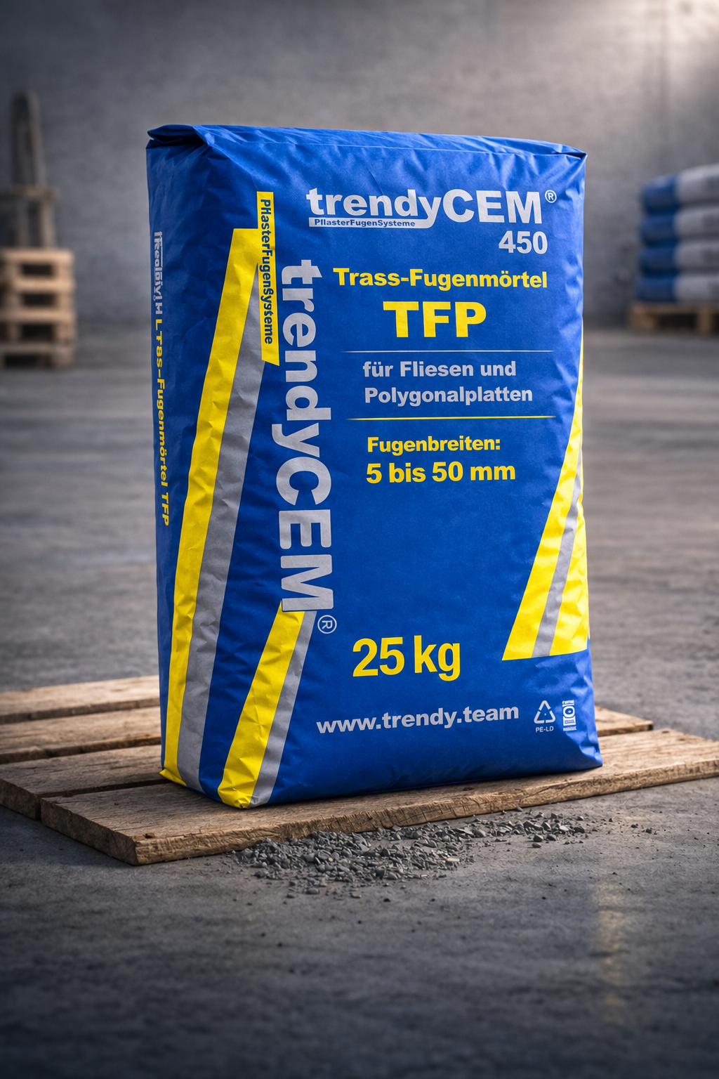 trendyCEM® 450 Trass-Fugenmörtel für Fliesen & Polygonalplatten TFP