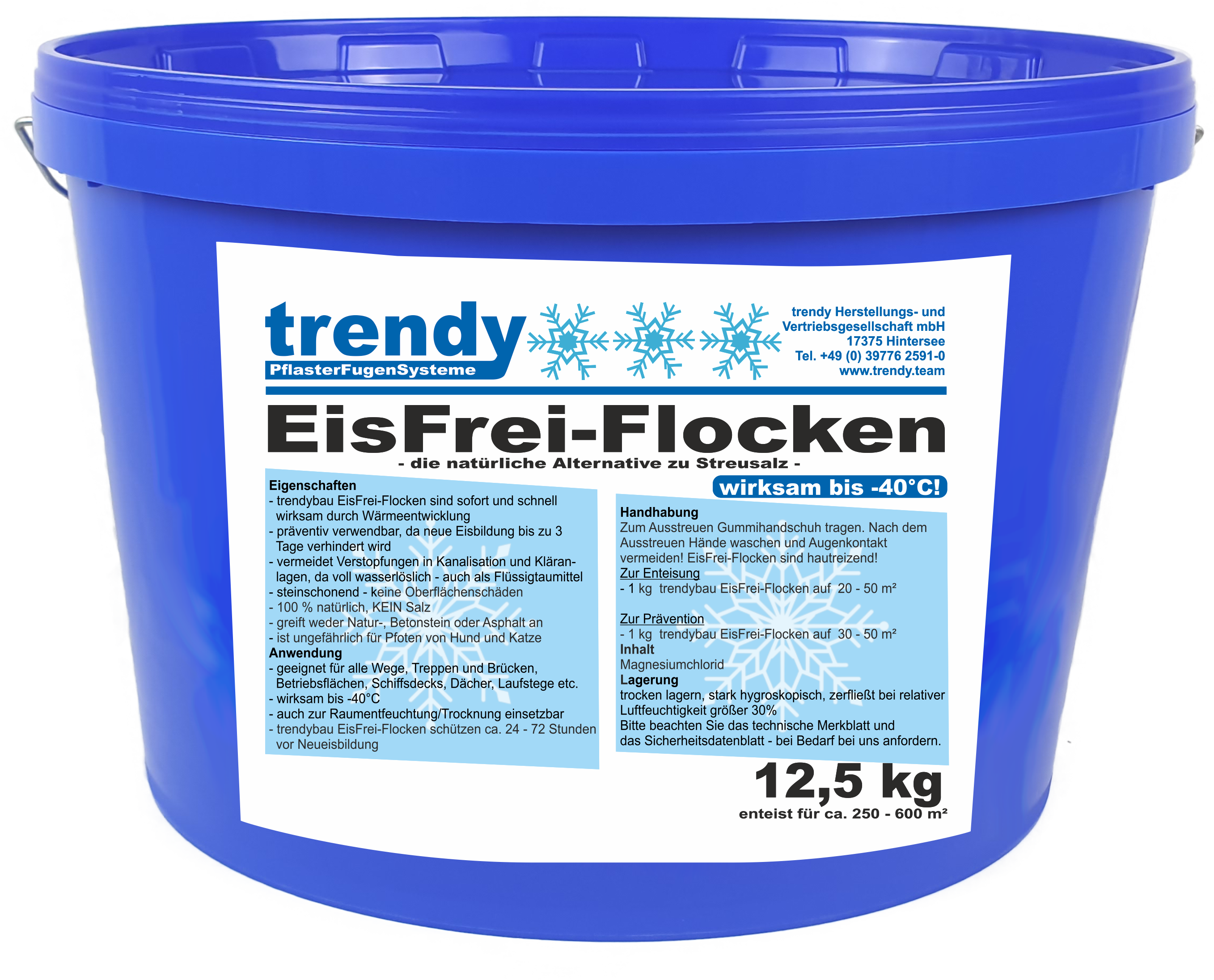 trendybau EisFrei-Flocken, 12,5 kg Eimer