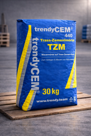 trendyCEM® 440 Trass-Zement-Mörtel TZM grob grau